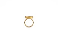 Vergoldeter Edelstahl Ring 18mm Kessel 17,0 mm