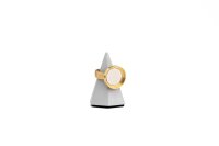 Vergoldeter Edelstahl Ring 18mm Kessel 17,0 mm