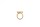Vergoldeter Edelstahl Ring 18mm Kessel 17,0 mm