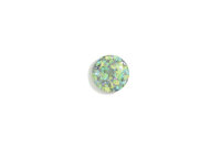 INLAY Glitzer silber-türkis irisierend fluoreszierend 18mm